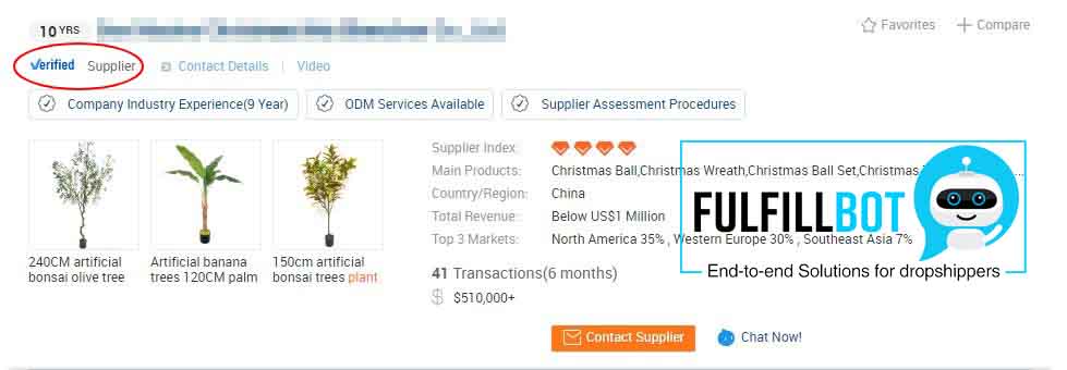 proveedor verificado