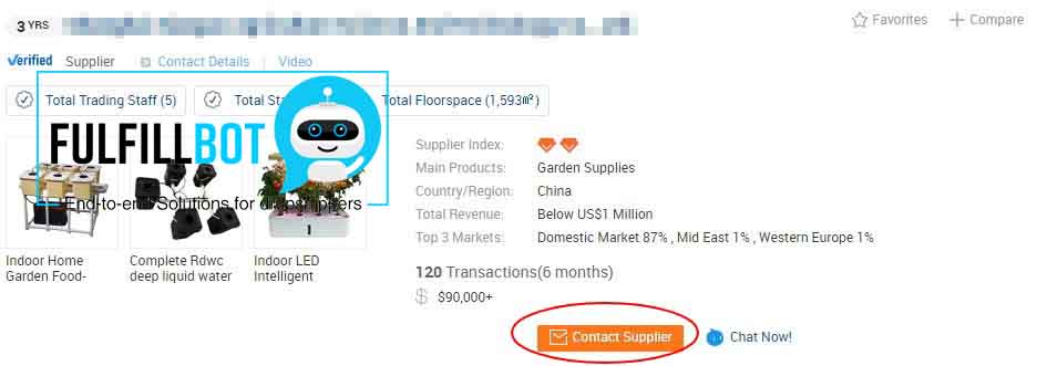 contacto con el proveedor