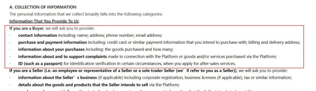 Politique de confidentialité d'AliExpress
