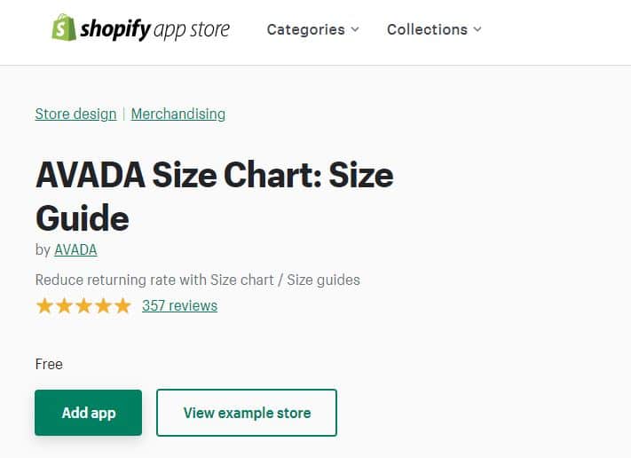 таблица размеров авада