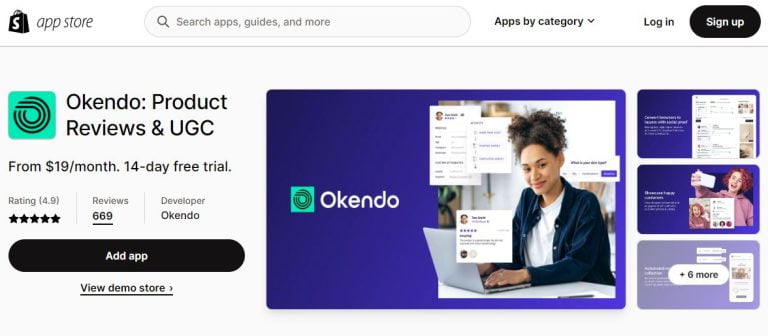 revisão do aplicativo de okendo