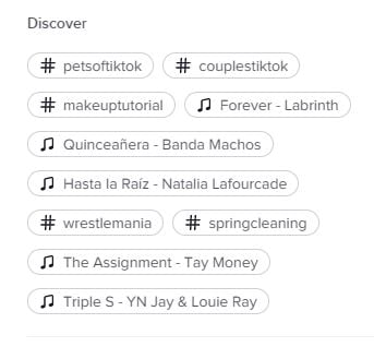 sfogliare gli hashtag