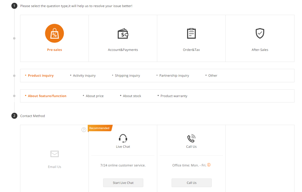 banggood Kontaktinformationen