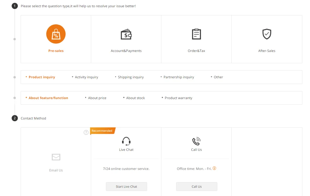 banggood contact info