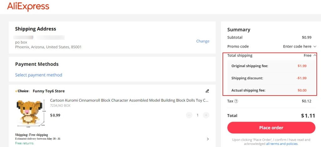 aliexpress envío gratuito