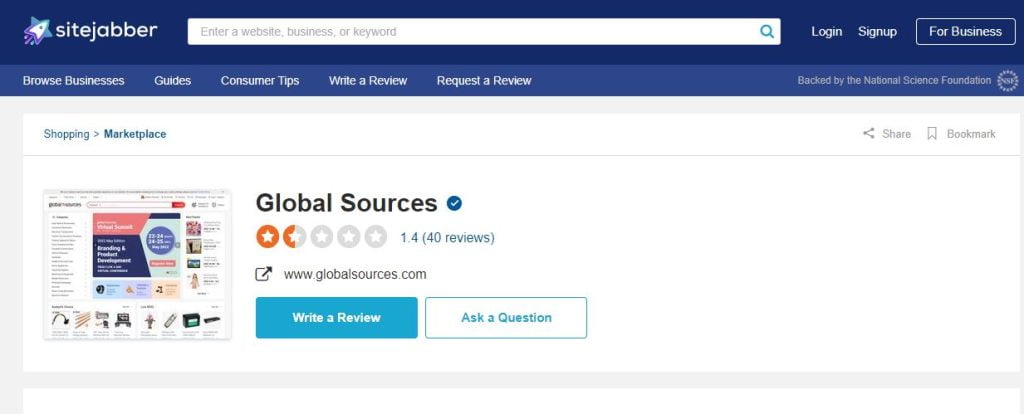 global sources sitejabber
