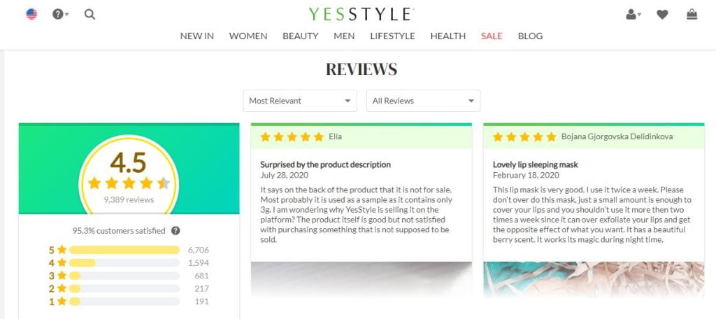 yesstyle ürün yorumlari