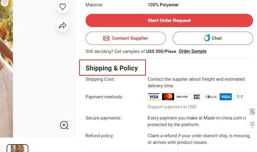 made in china shipping